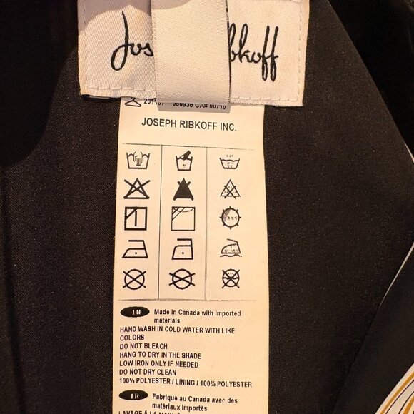 Joseph Ribkoff Wide-Leg Striped Jumpsuit | Black Gold White | Size 12 - Picture 3 of 11